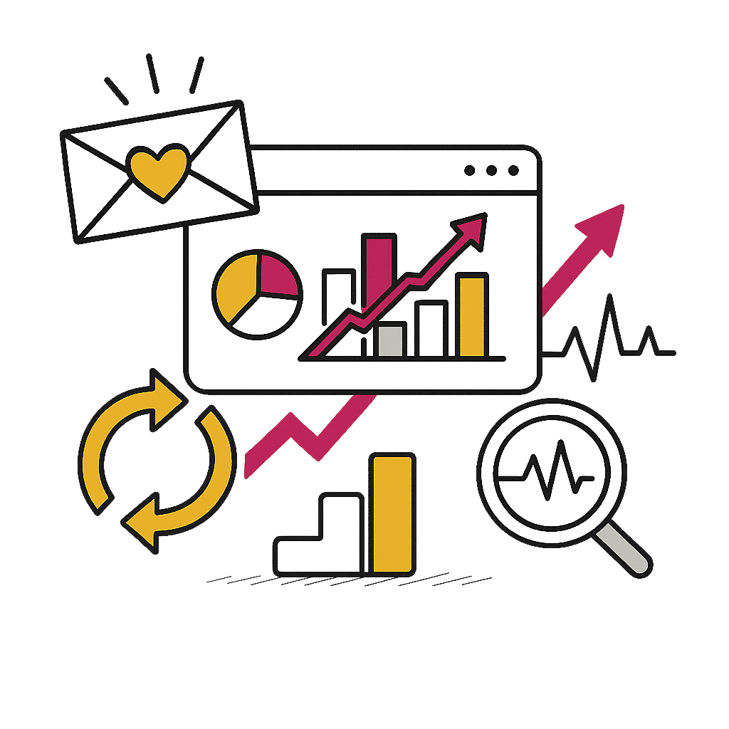 Illustration des outils de conversion sur un site vitrine