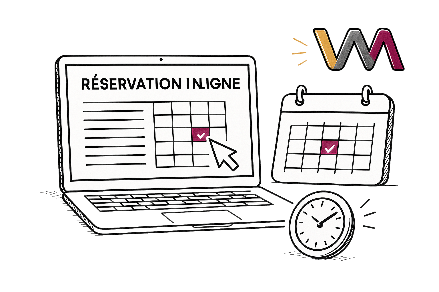 Réservation en ligne via calendrier digital